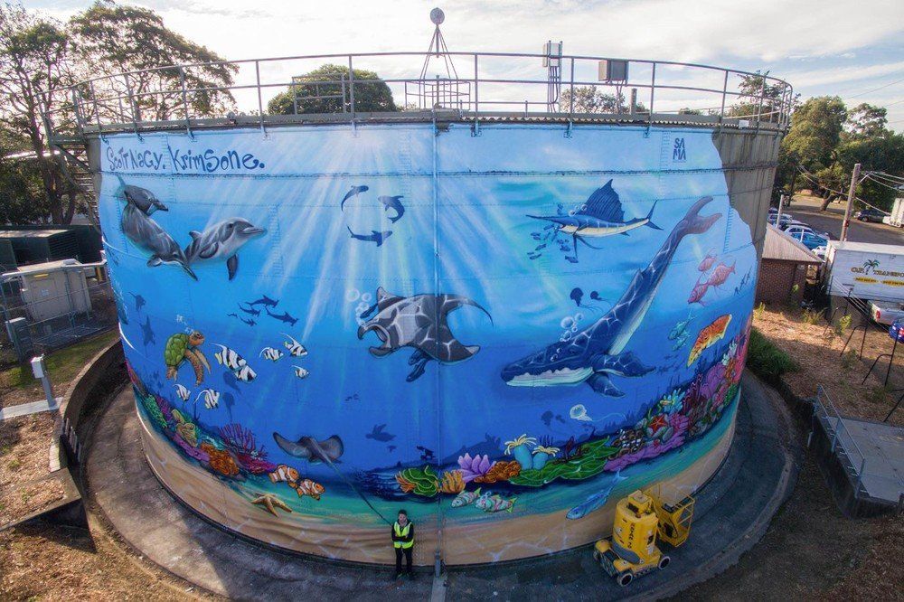 Hornsby Water Tank Art, Australian Silo Art Trail