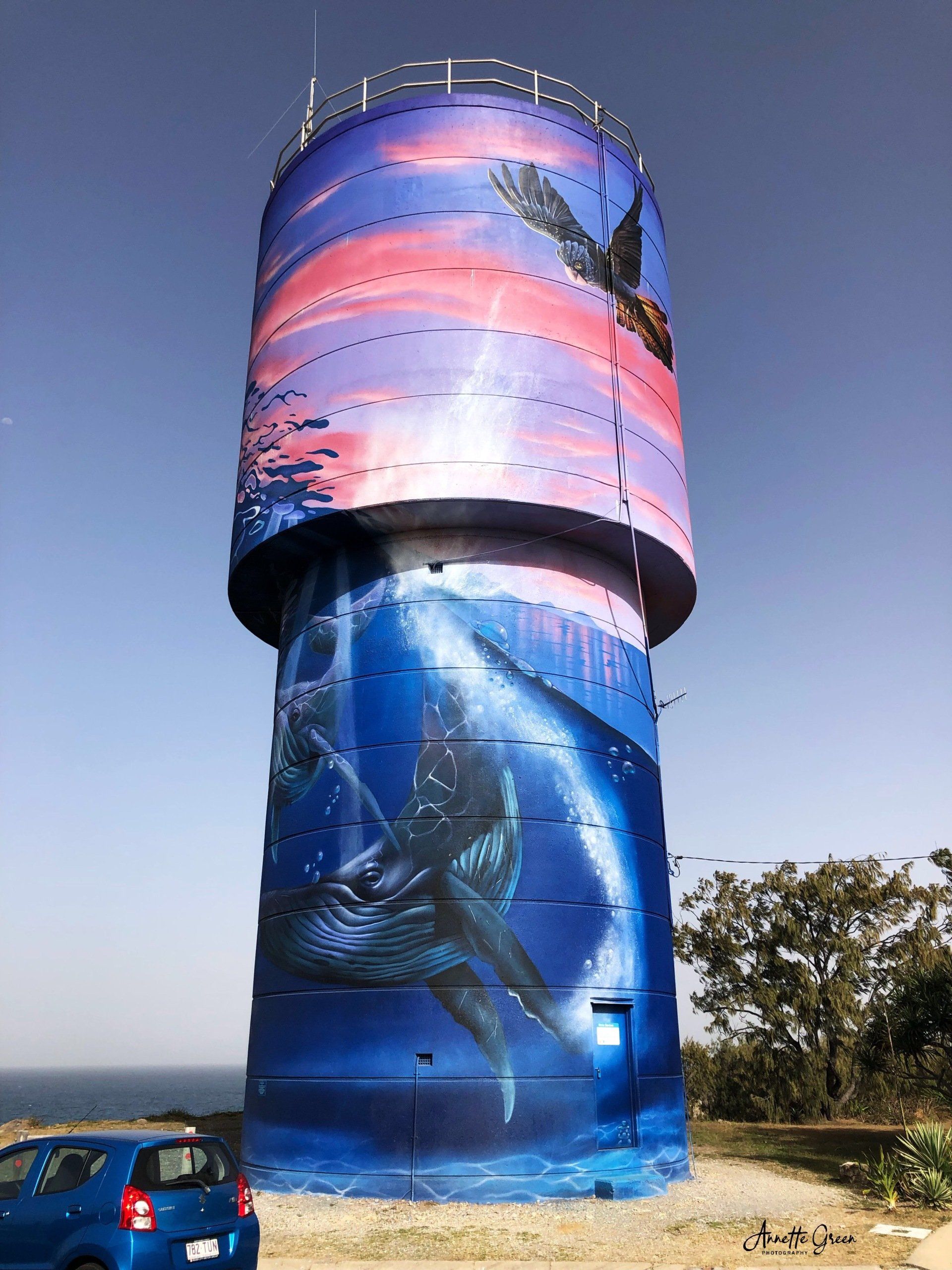 Slade Point Water Tower Art, Australian Silo Art Trail