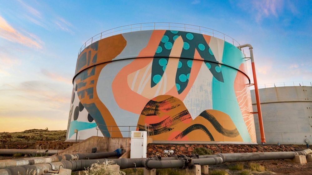 Karratha Water Tank Art, Australian Silo Art Trail