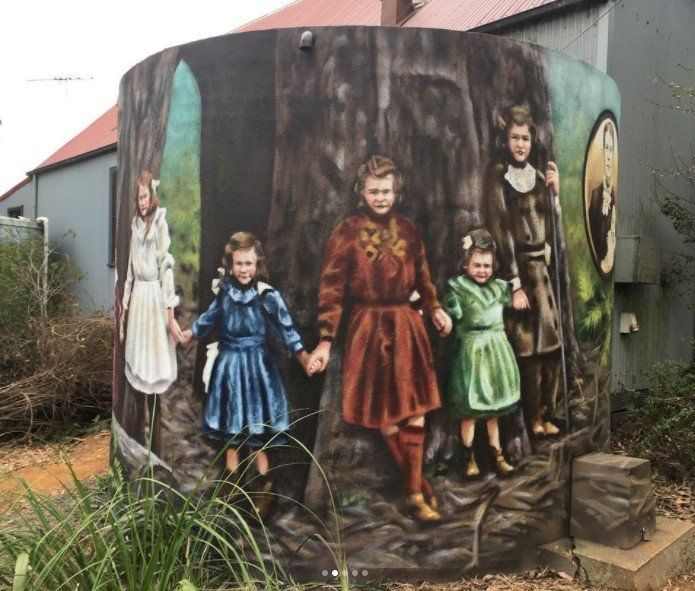 Kinglake West Water Tank Art, Australian Silo Art Trail