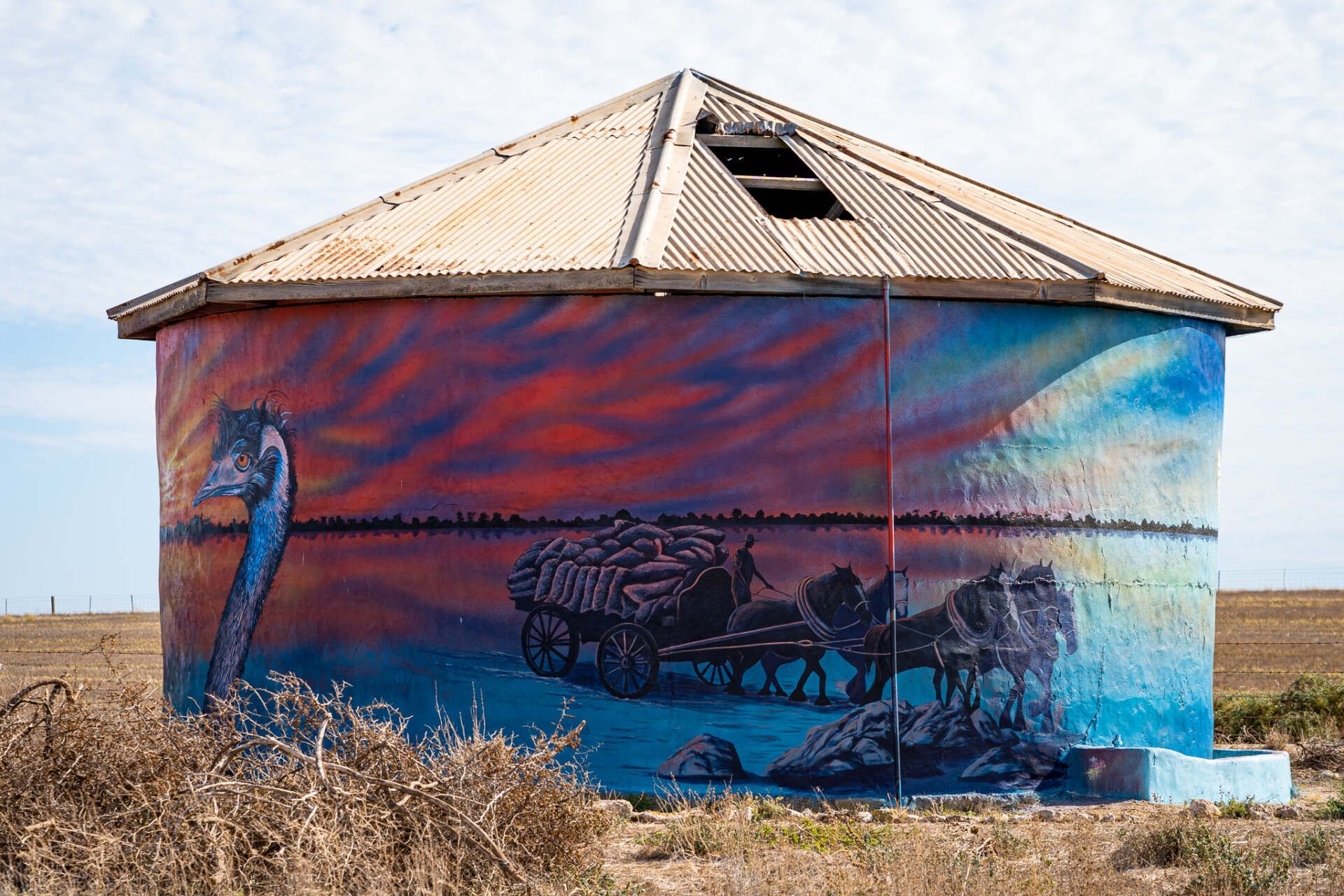 Lake Fowler Water Tank Art, Yorke Peninsula, Australian Silo Art Trail