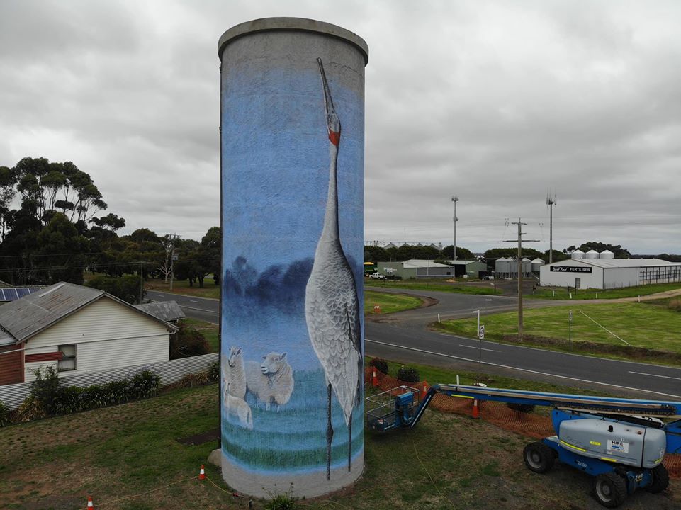 Lismore Water Tower Art, Australian Silo Art Trail, Scott Nagy