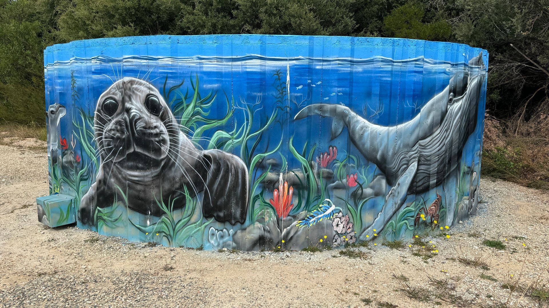 Winton Wetlands Water Tank Art, Australian Silo Art Trail