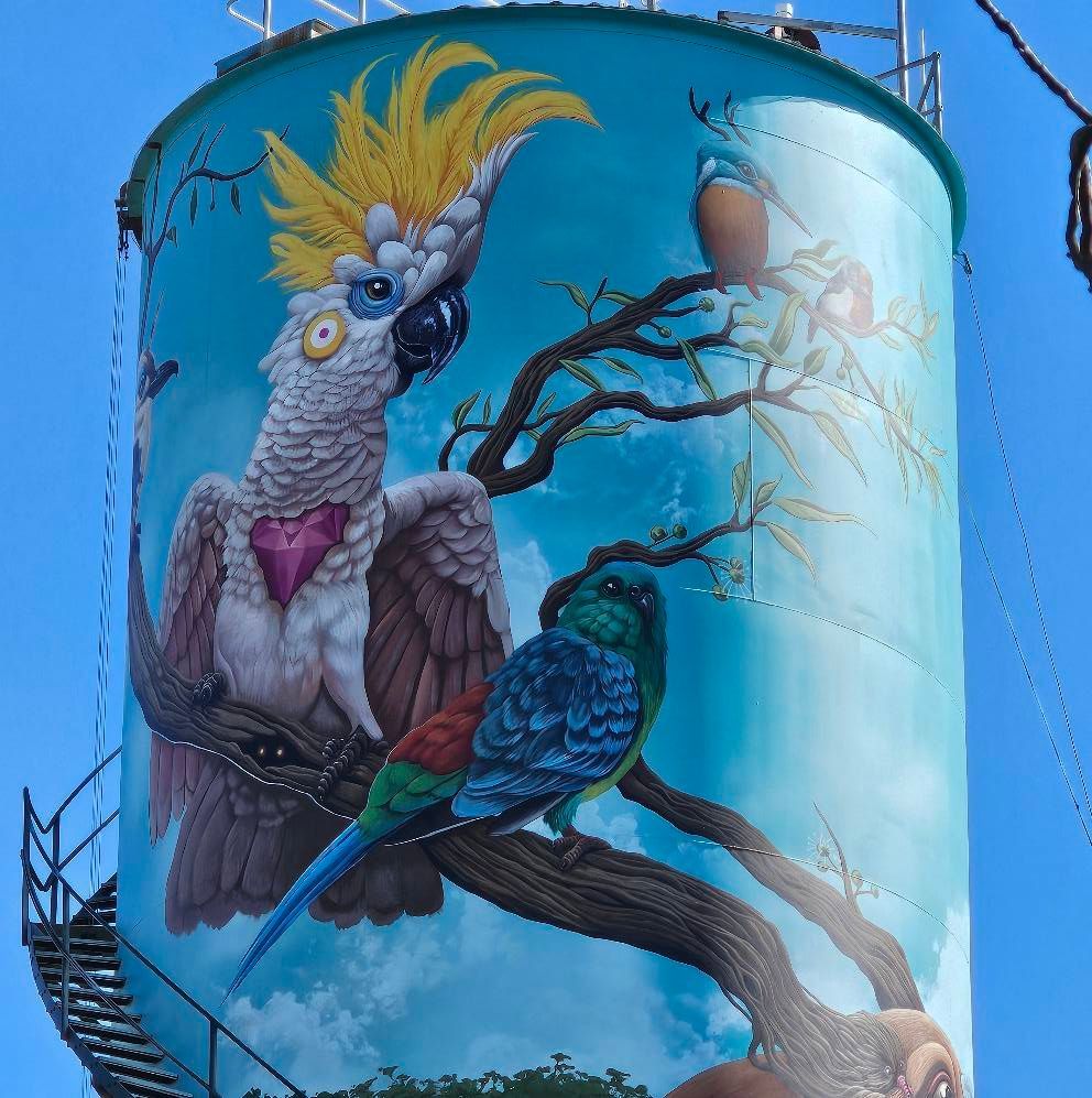 Mathoura Water Tower Art, Australian Silo Art Trail