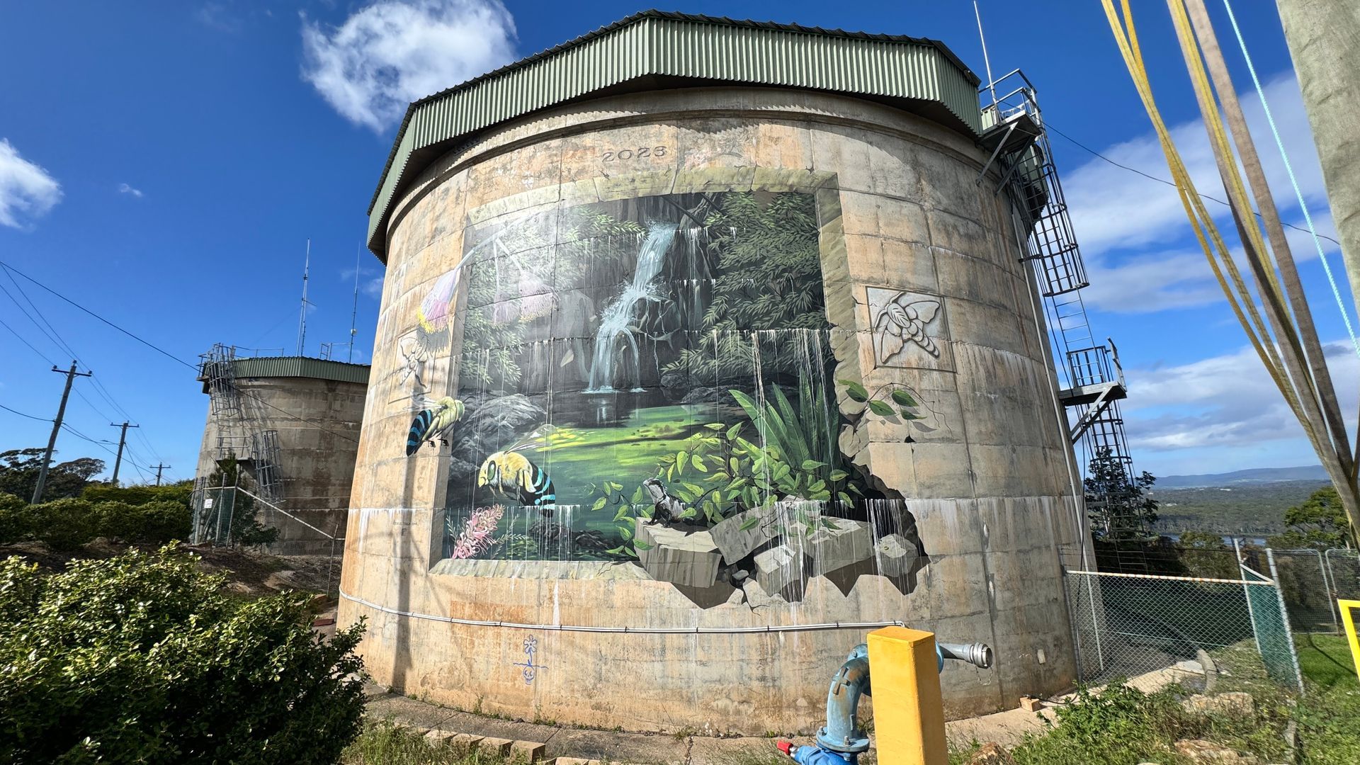 Oxley Lookout Water Tank Art, Australian Silo Art Trail