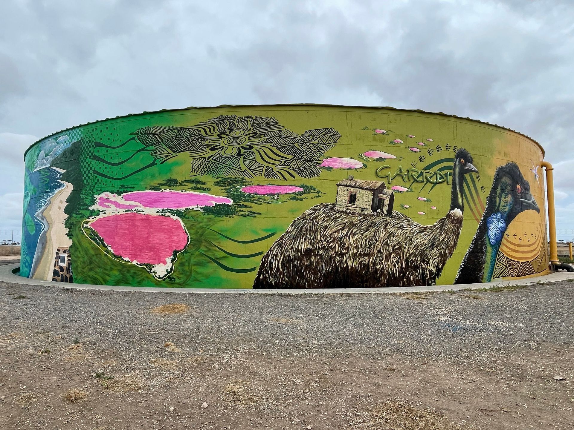 Port Moorowie Water Tank Art, Australian Silo Art trail