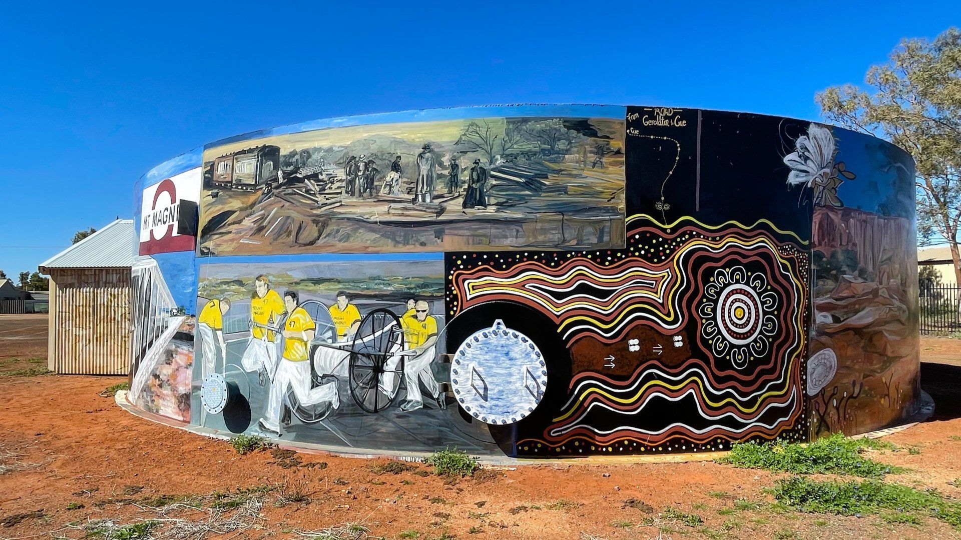 Mount Magnet Water Tank Art, Australian Silo Art Trail
