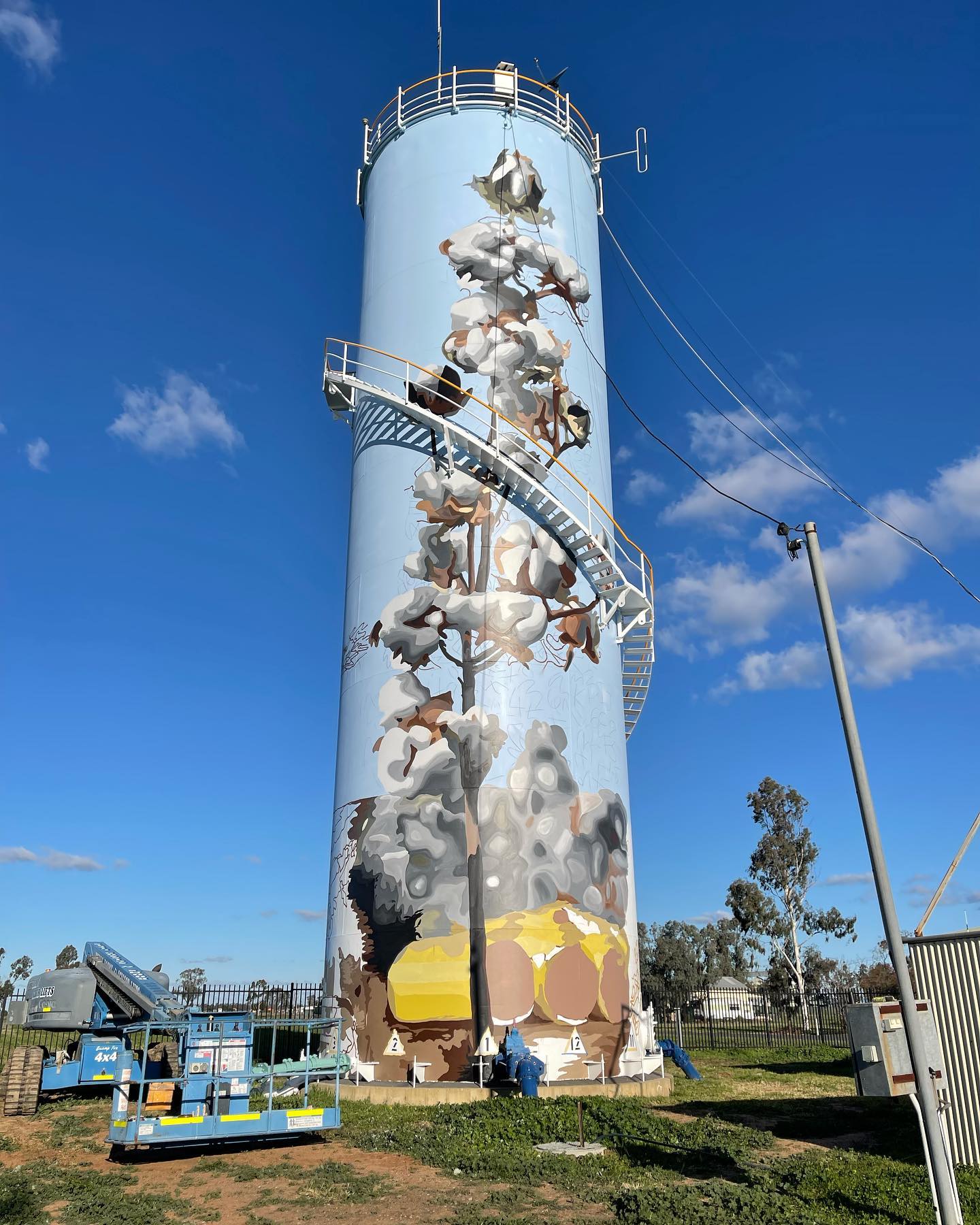 Nevertire Water Tower Art, Australian Silo Art Trail