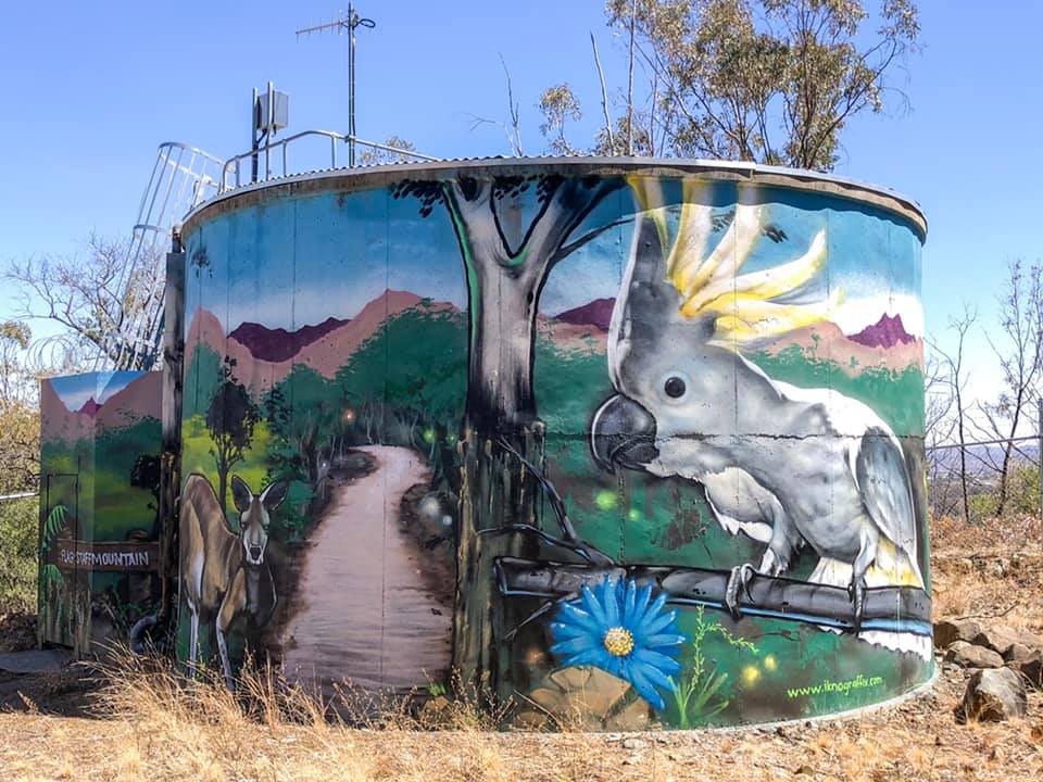 Oxley Lookout Water Tank Art, Australian Silo Art Trail