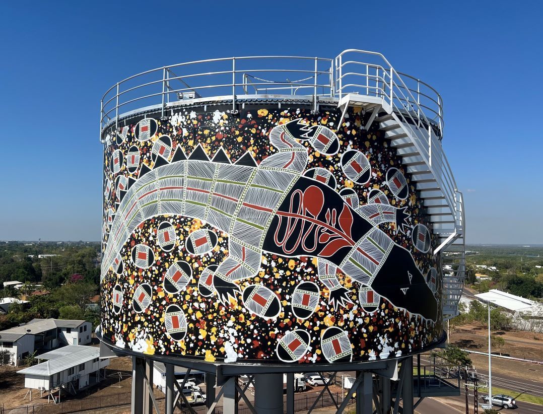 Darwin East Arm Water Tank Art, Australian Silo Art Trail