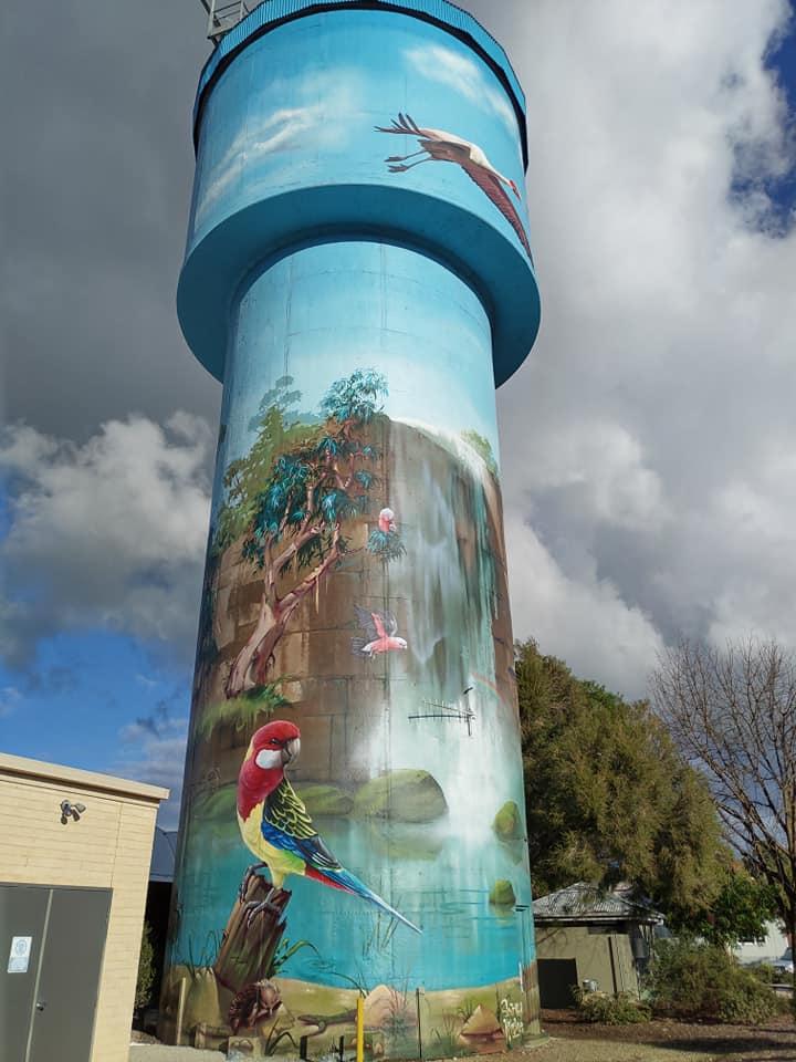 Lockhart Water Tower Art, Australian Silo Art Trail