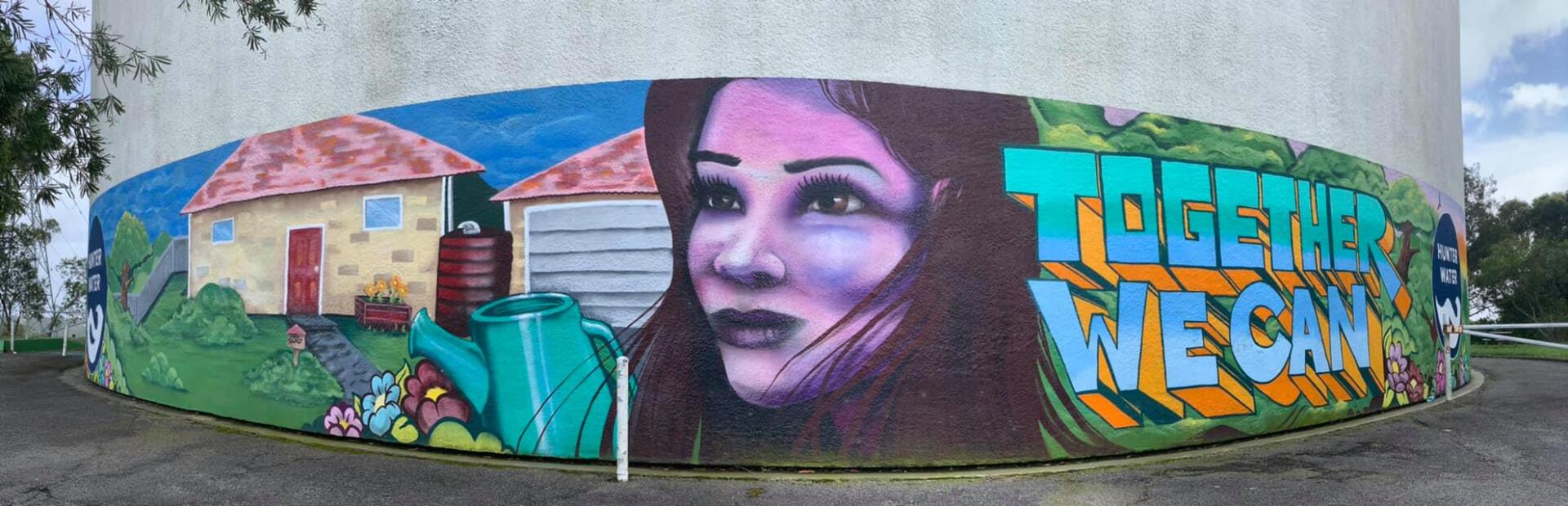 Charlestown Water Tank Art, Australian Silo Art Trail