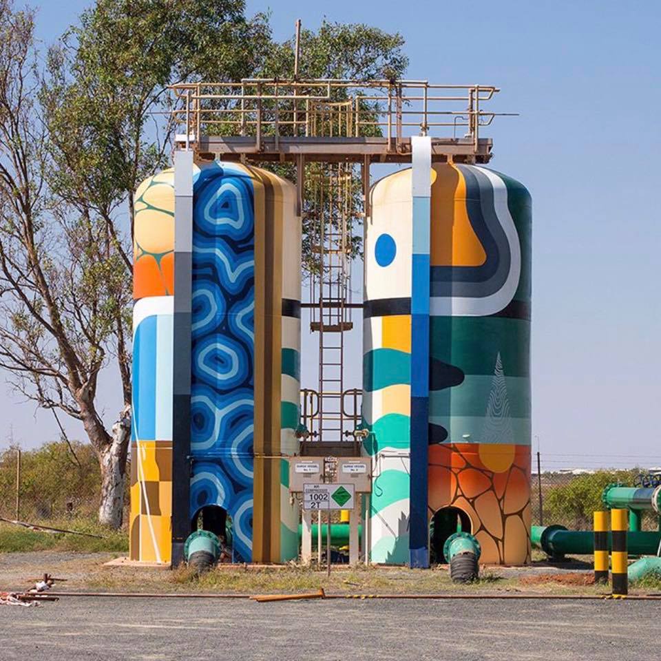 Port hedland Water Tank Art, Australian Silo Art Trail