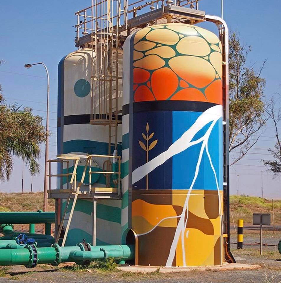 Port Hedland Water Tank Art, Australian Silo Art Trail