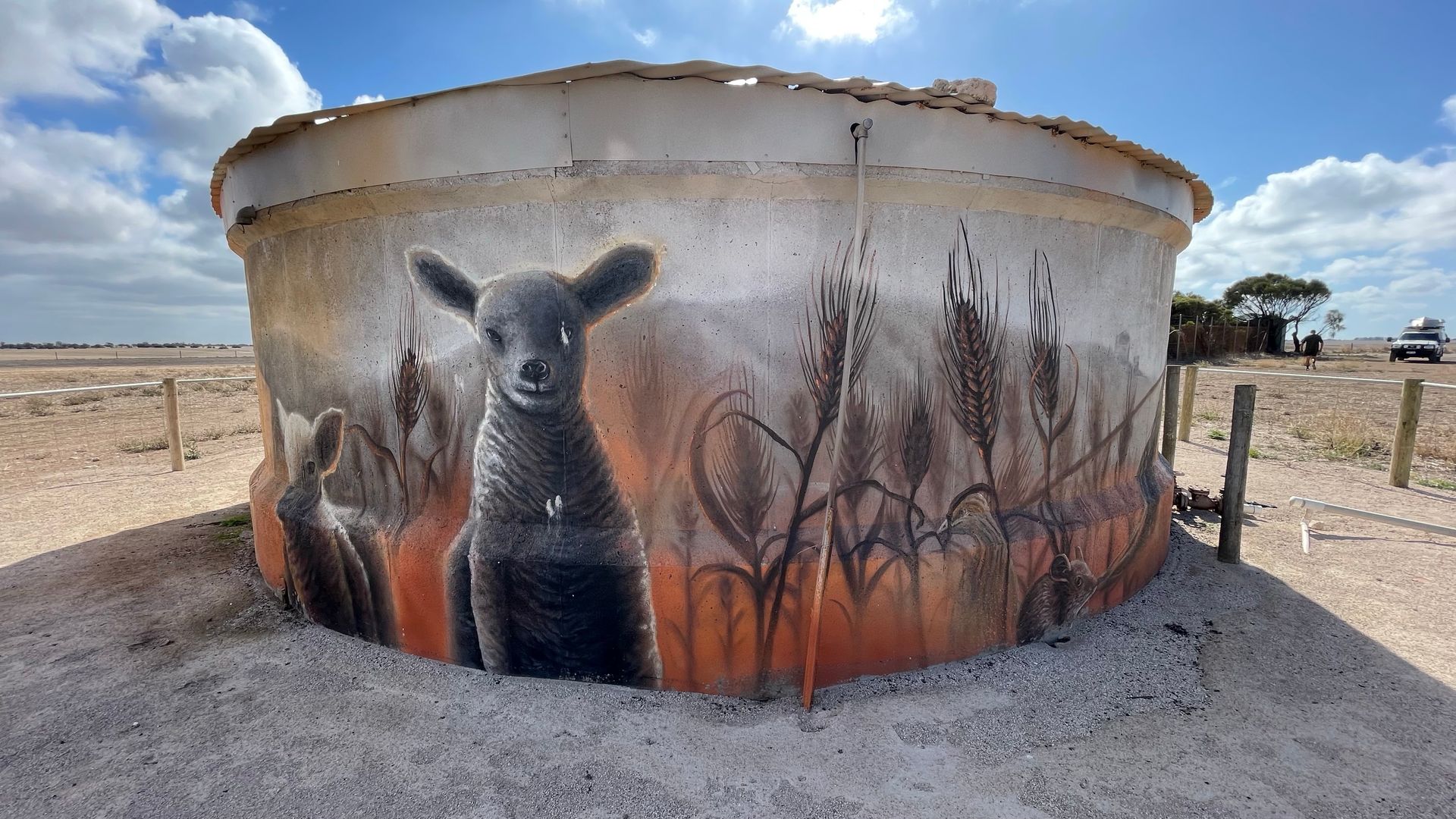 Port Moorowie Water Tank Art, Australian Silo Art trail