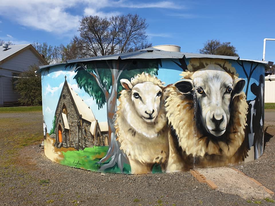 Redesdale Water tank Art, Australian Silo Art Trail