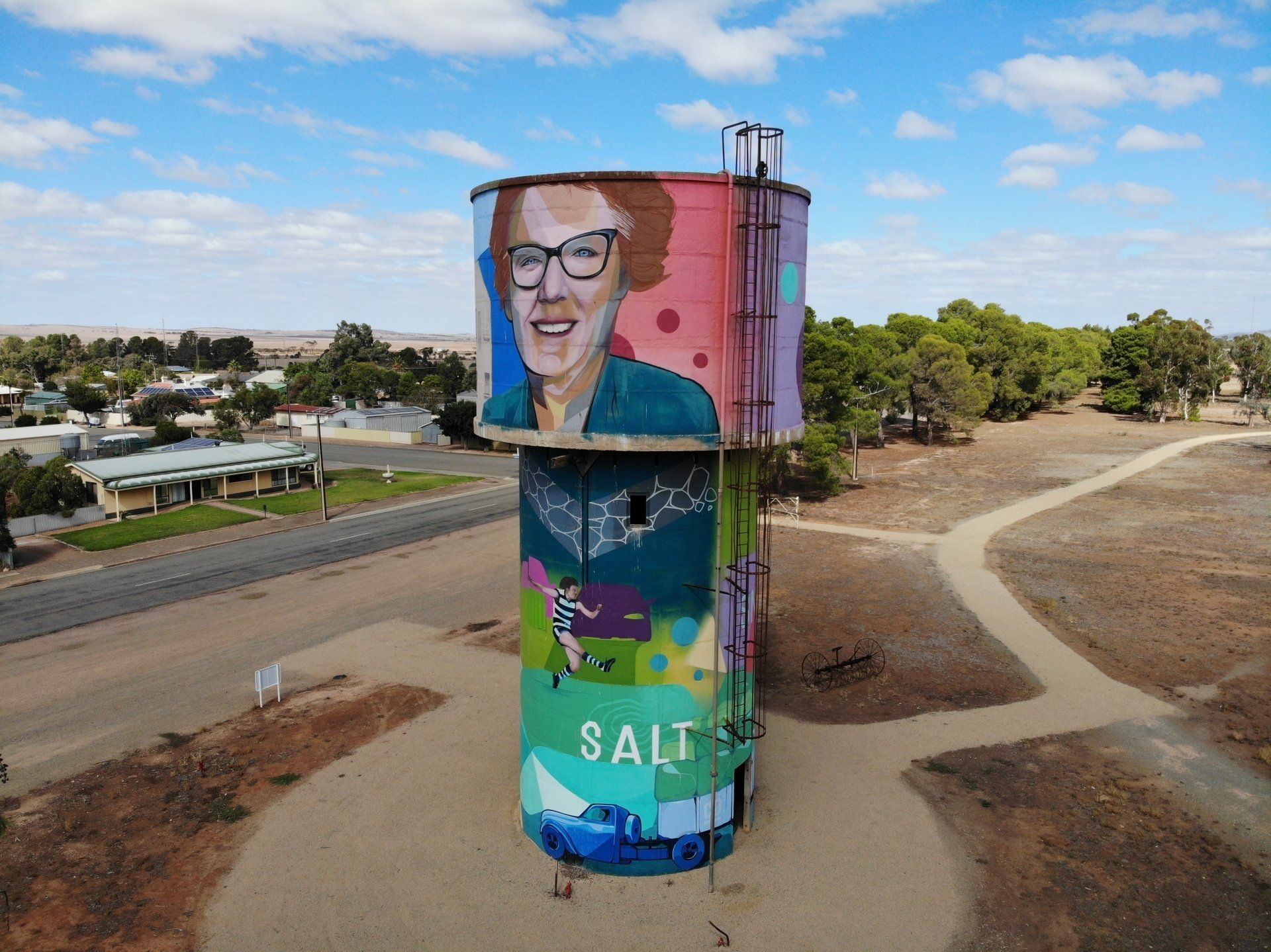 Snowtown Water Tower Art, Australian Silo Art Trail
