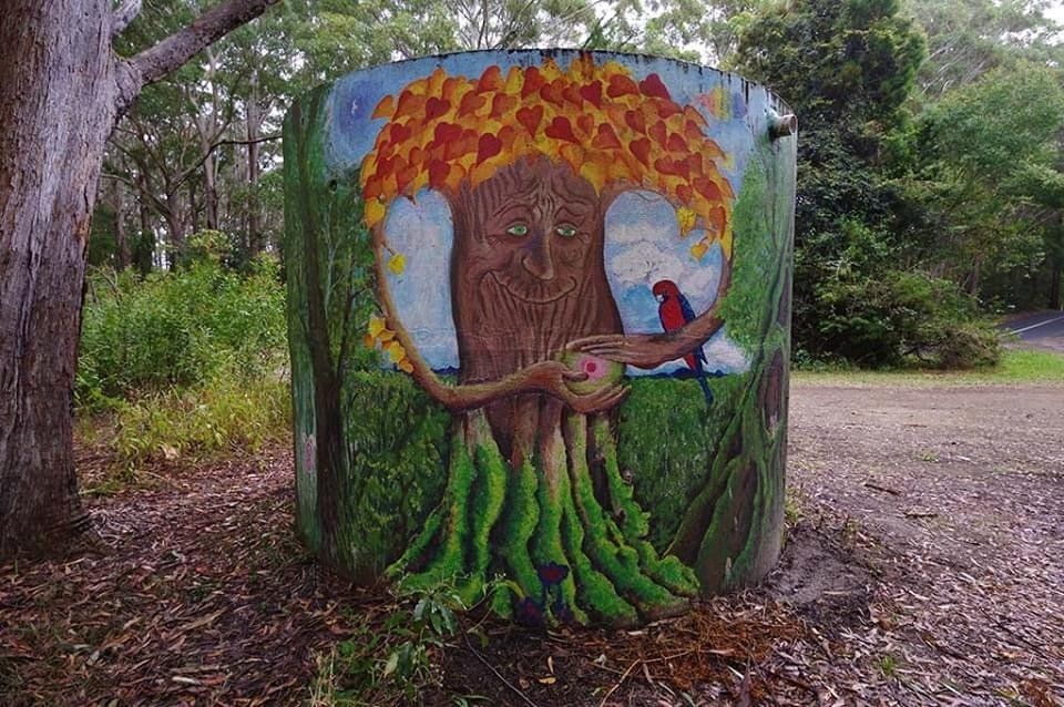 Springbrook Water Tank Art, Australian Silo Art Trail