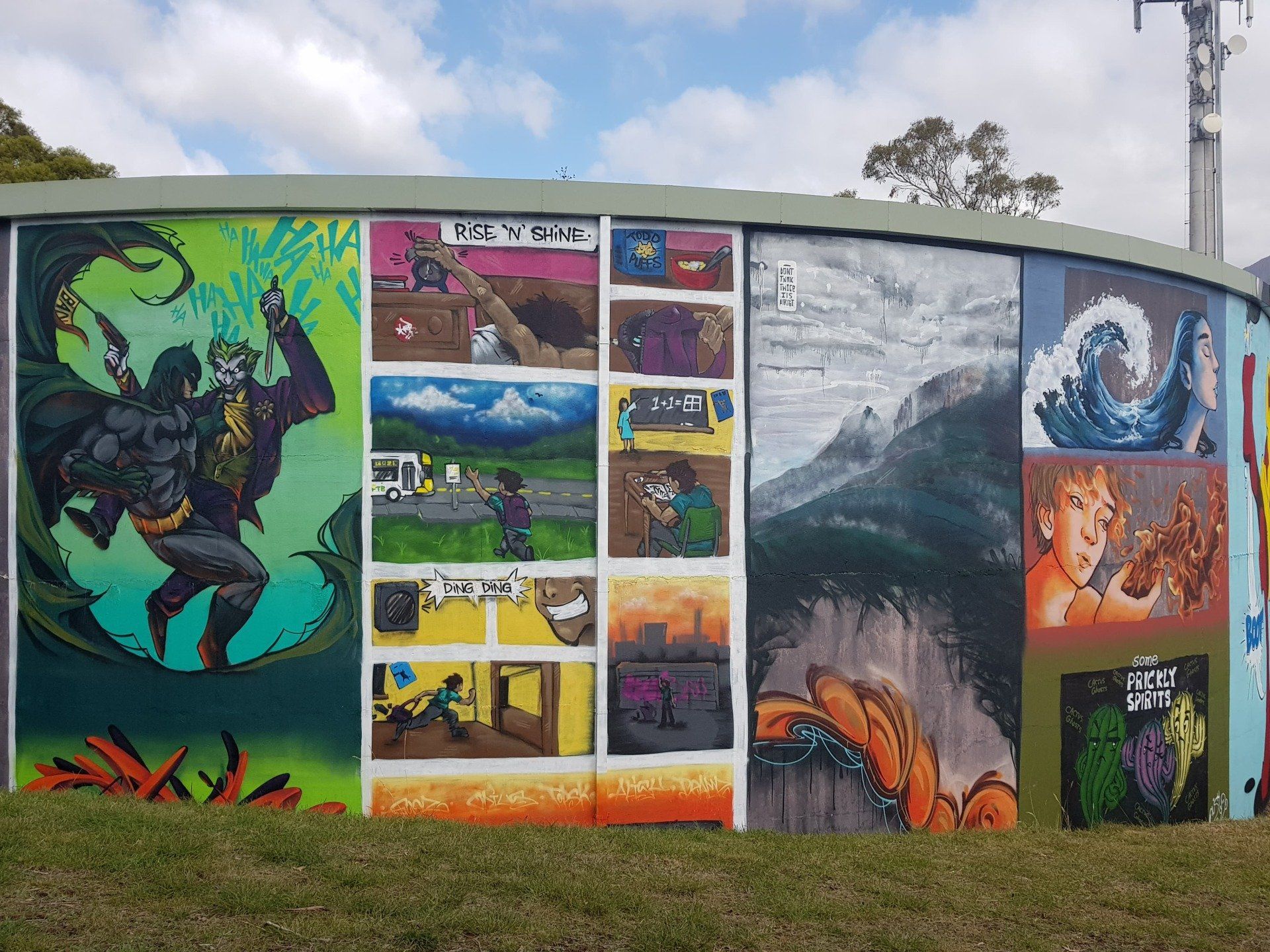 West Moonah Water Tank Art, Australian Silo Art trail
