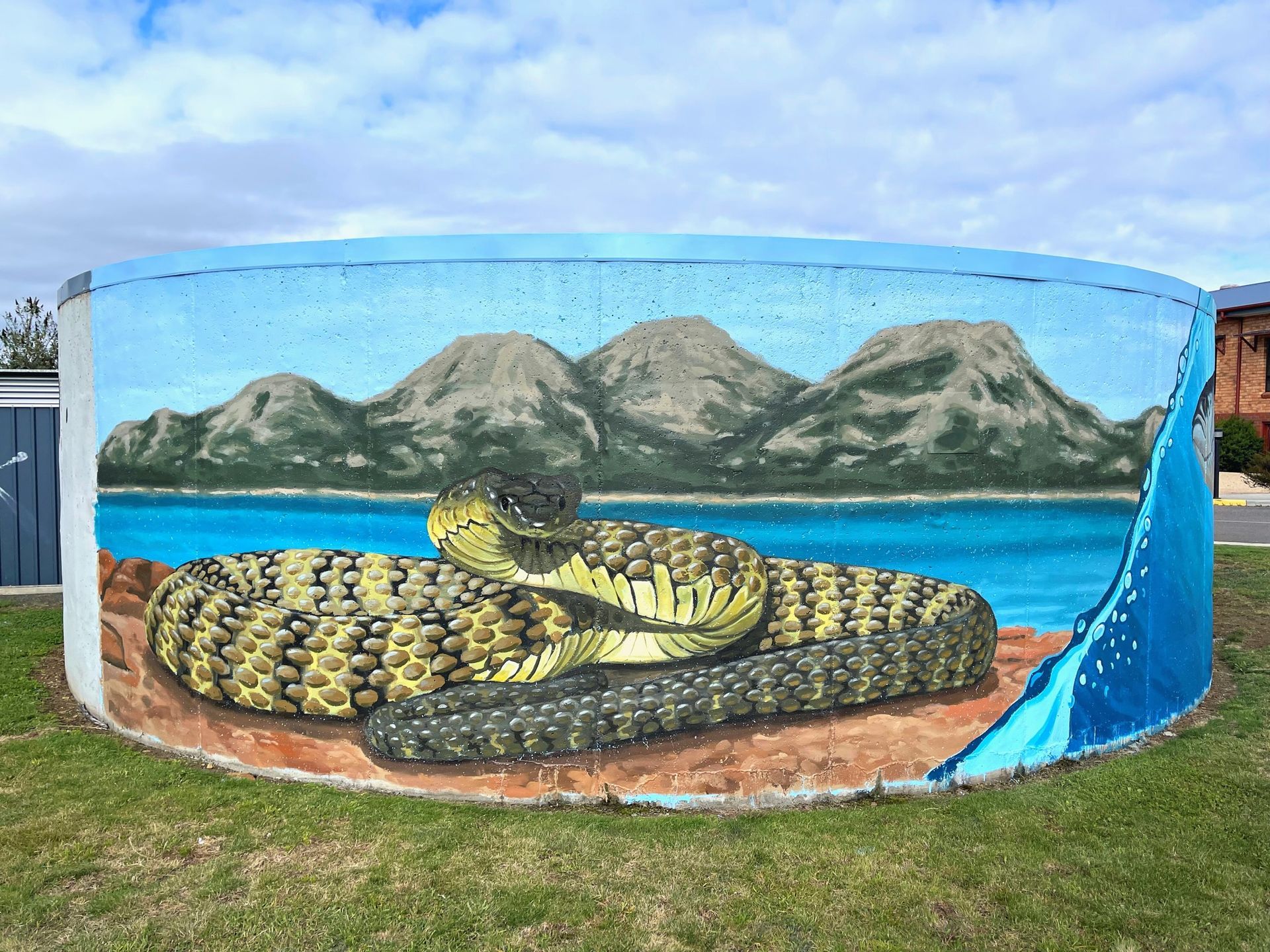 Tea Tree Water Tank Art, Australian Silo Art Trail