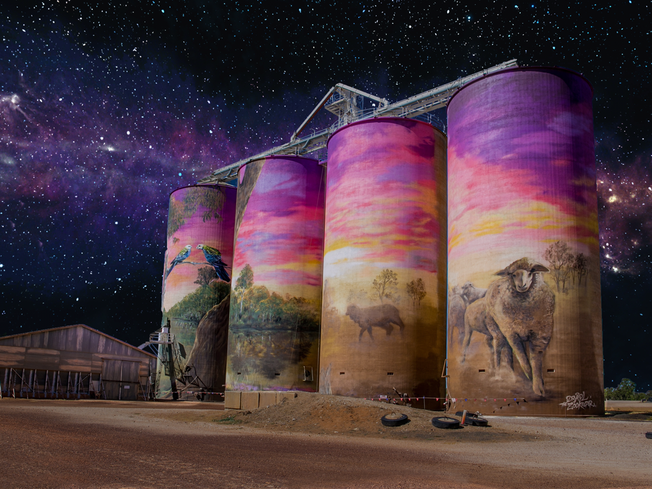 Yelarbon Silo Art, Queensland silo art, Australian Silo Art Trail