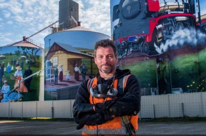 Australian Silo Art Trail, Tim Bowtell, Silo Artist, Water Tower Artist, Street Artist