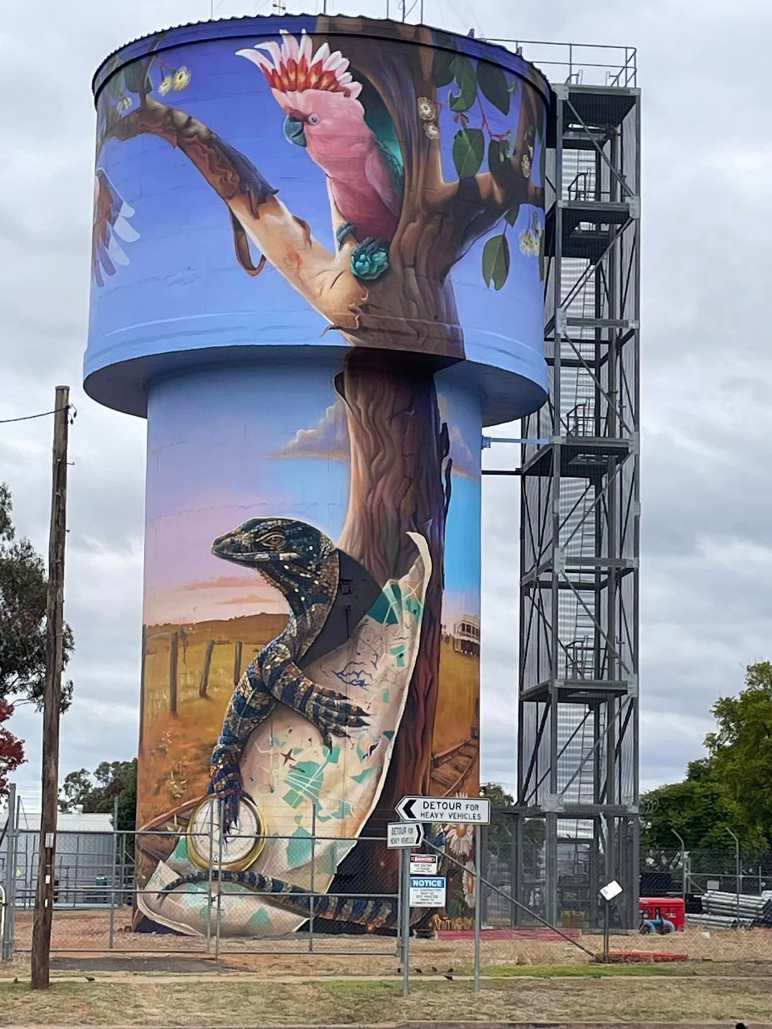 Totenham Water Tower Art, Australian Silo Art Trail