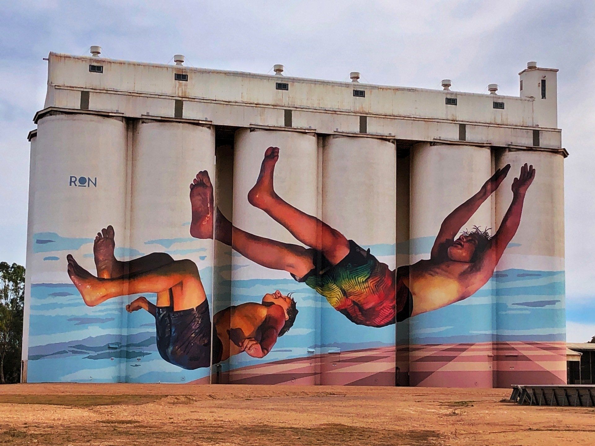 Tumby Bay Silo Art, Australian Silo Art Trail, Martin Ron, Colour Tumby
