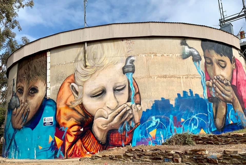 Wagga Wagga Water Tank Art, Australian Silo Art Trail