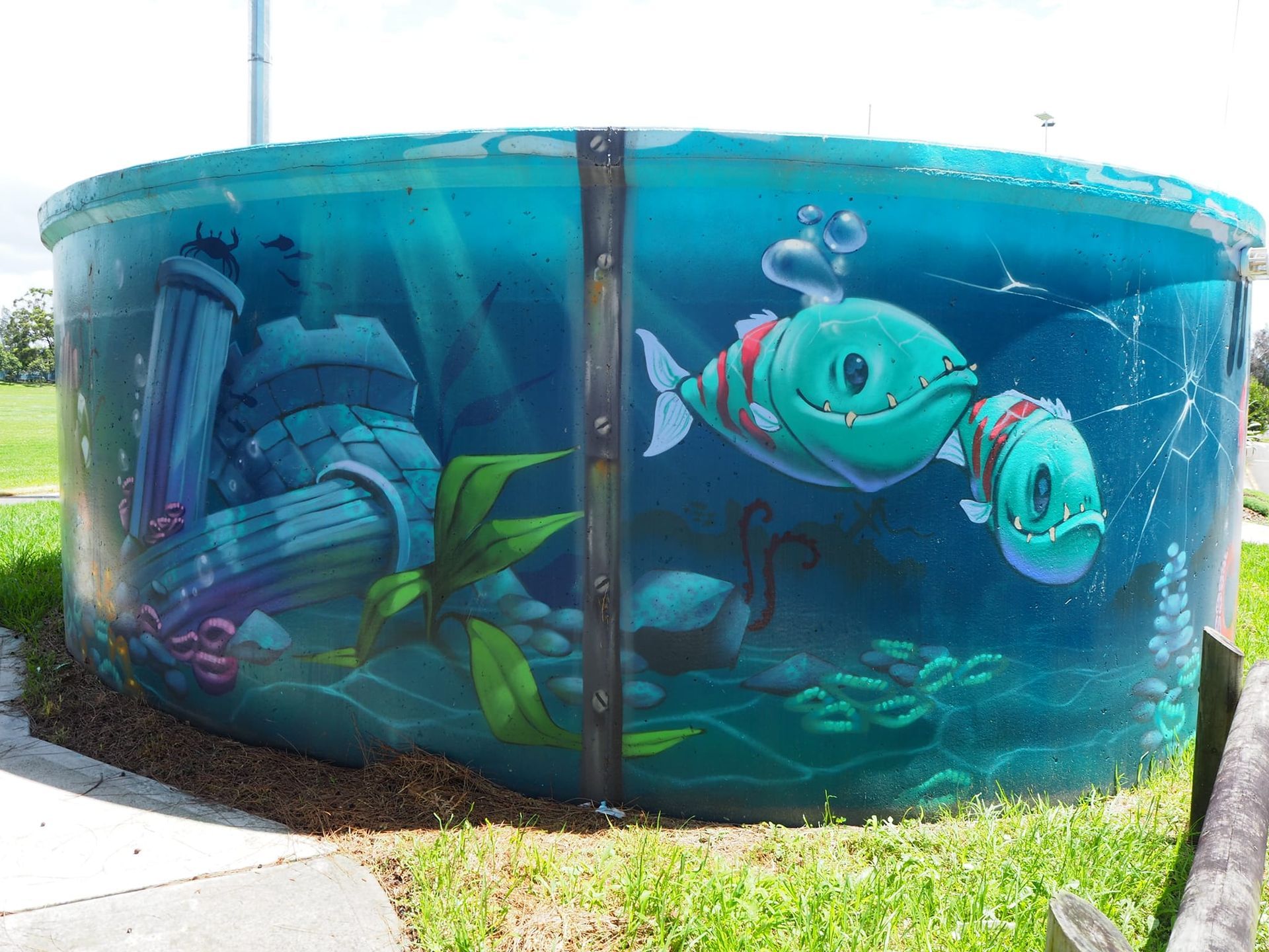 Woolooware Water Tank Art, Australian Silo Art trail