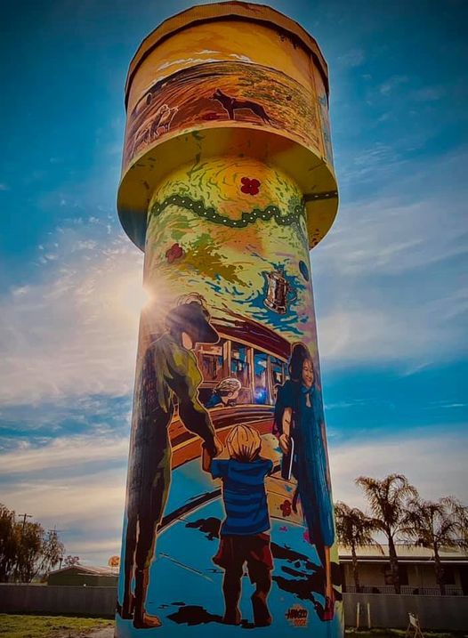 Yerong Creek Water Tower Art, Australian Silo Art trail