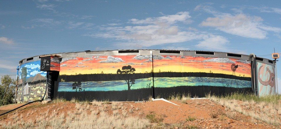 Boulia Water Tank Art, Australian Silo Art Trail