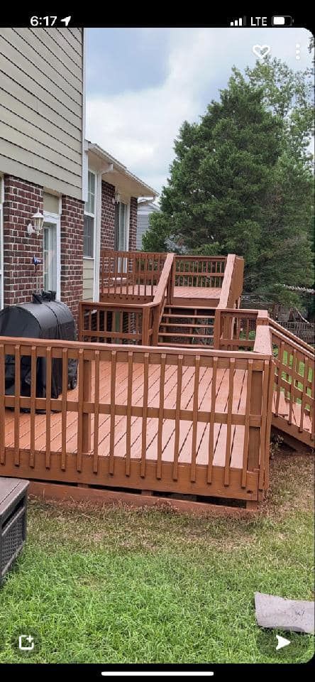 New Brown Wood Deck — Broadway, NC — Southern Craft Fencing & Home Improvement LLC