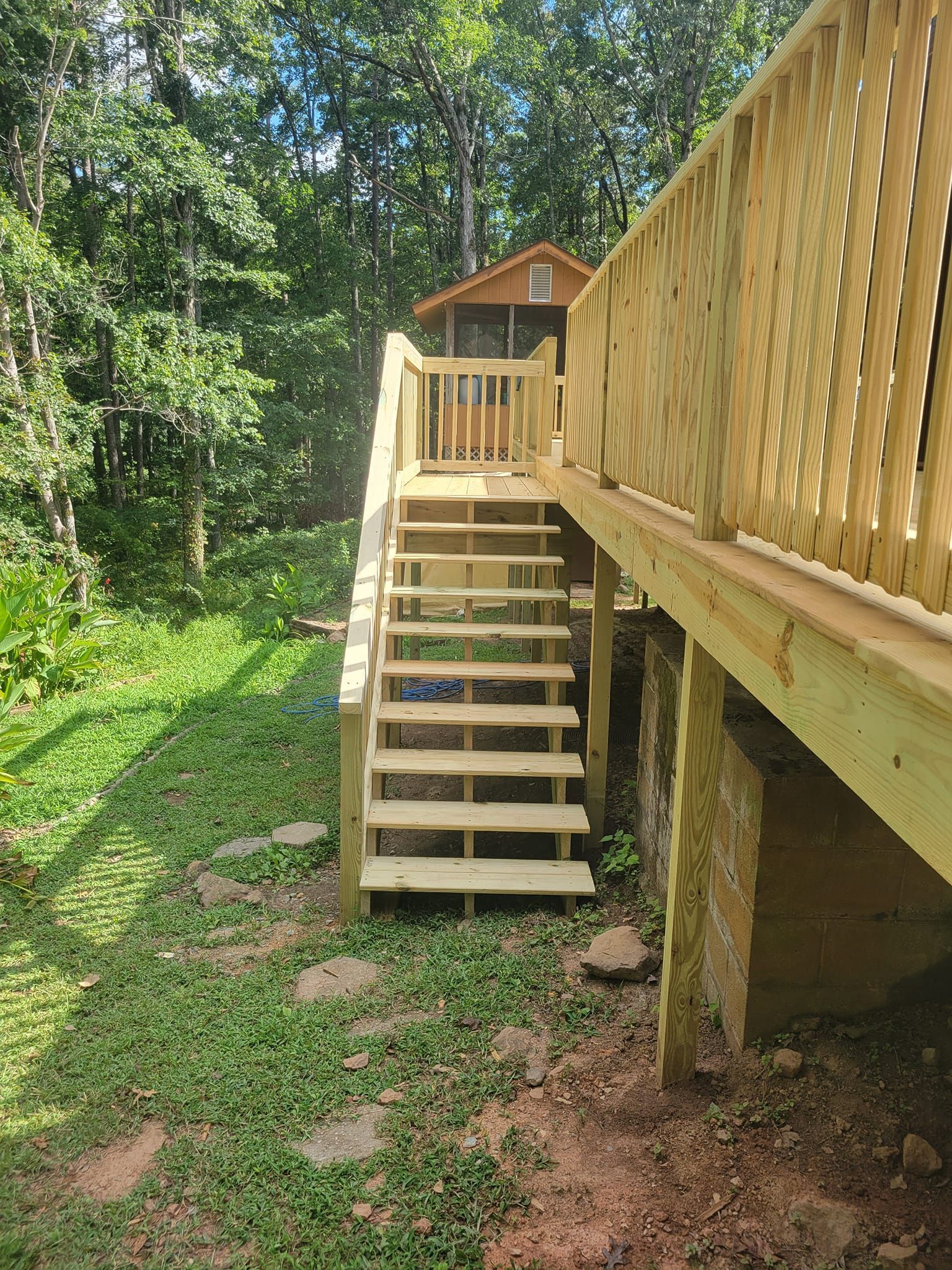 Wood Stairs and Deck Remodel — Broadway, NC — Southern Craft Fencing & Home Improvement LLC