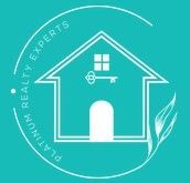 A teal logo featuring a house outline with a key and window inside, circled by the text 