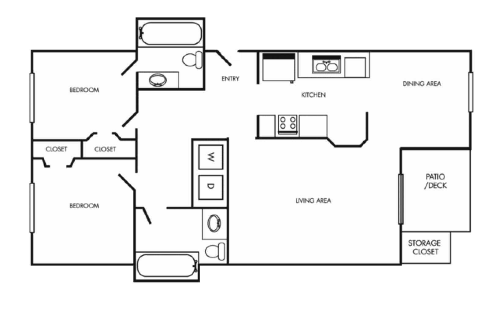 A black and white floor plan of a house.