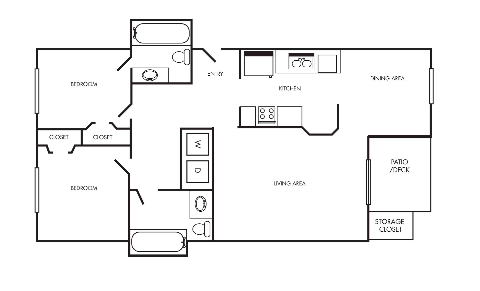 A black and white floor plan of a house.