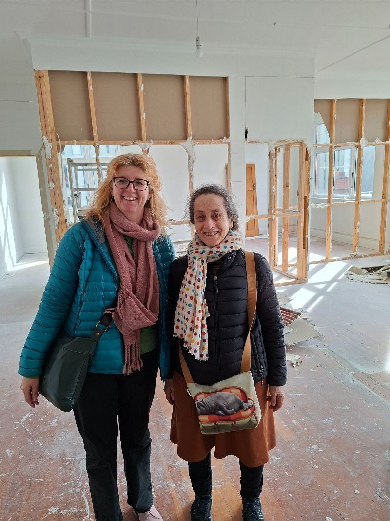 New Location for Demelza and Iyengar Yoga Dunedin, pictured with honoured Guest Lois Steinberg.