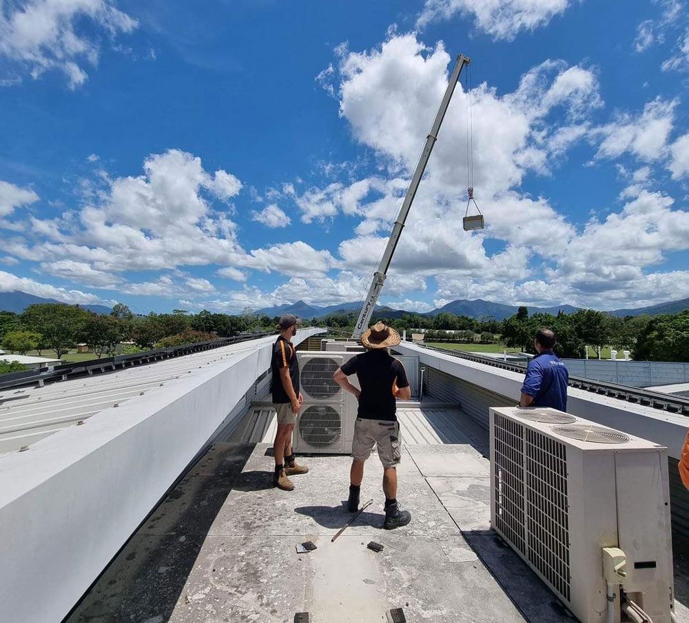 An Air Conditioner Installation In A Commercial Building