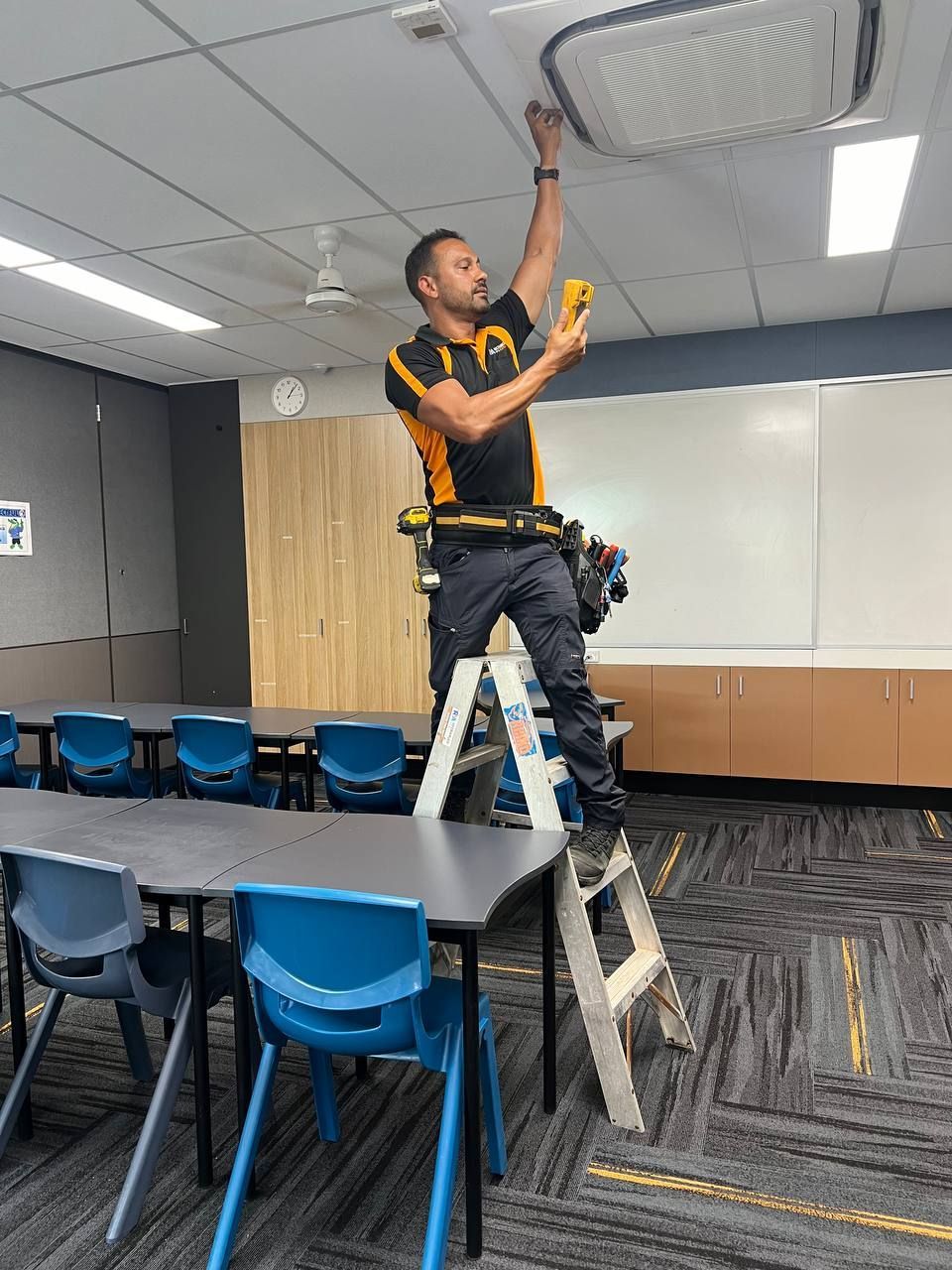 Chemically Cleaning an Air Conditioner — Recharged Air & Electrical in Cairns, QLD