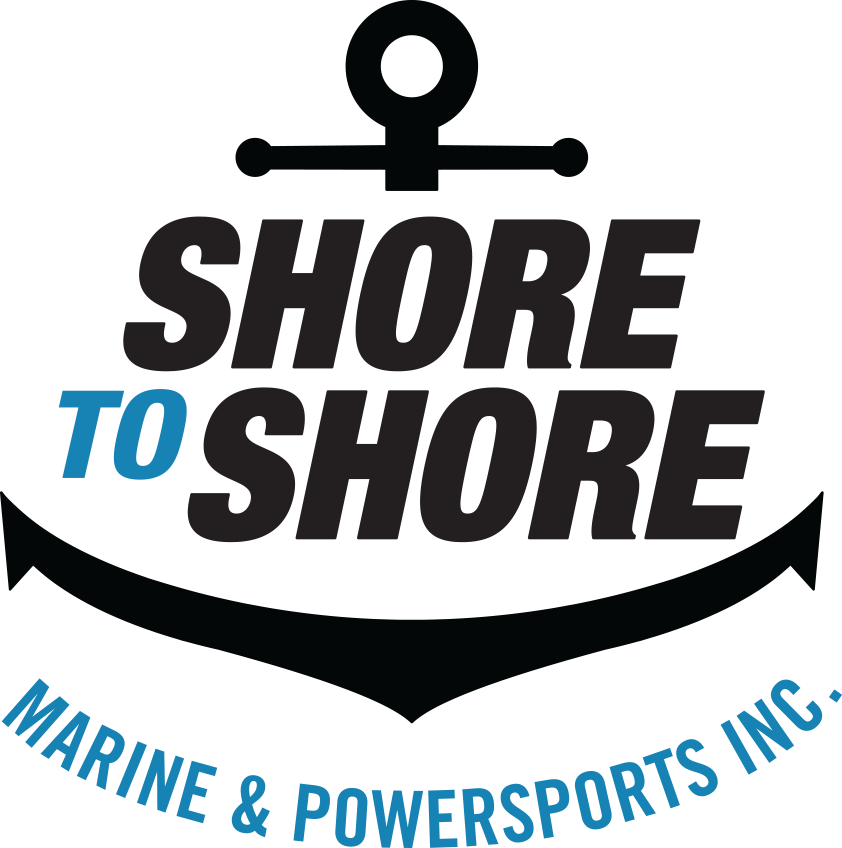 The logo for shore to shore marine & powersports inc.