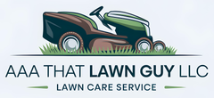 A logo for aaa that lawn guy llc lawn care service