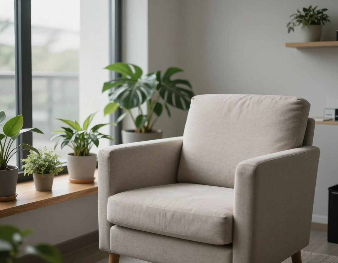 Calm therapy office setting