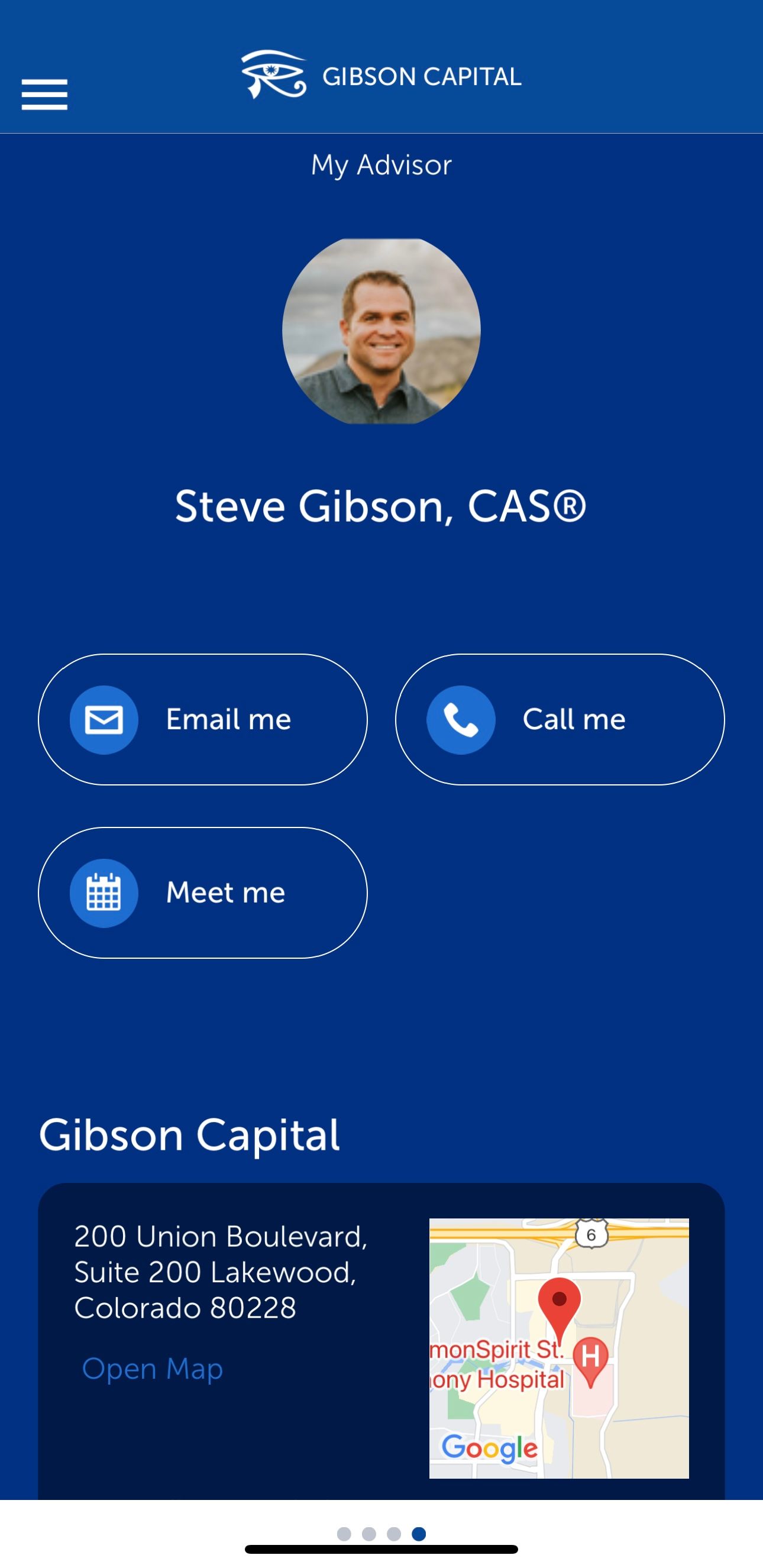A screenshot of steve gibson 's profile on a phone.