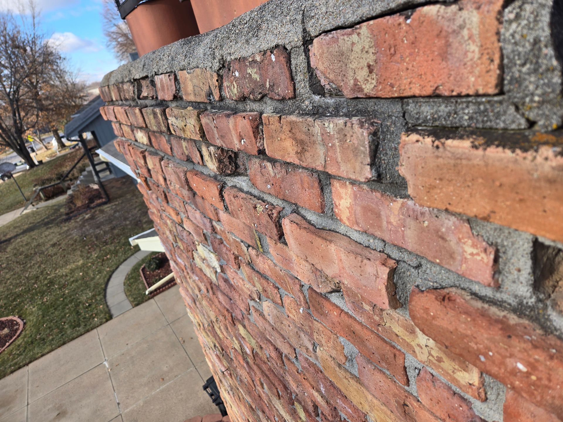 Masonry brick wall restoration