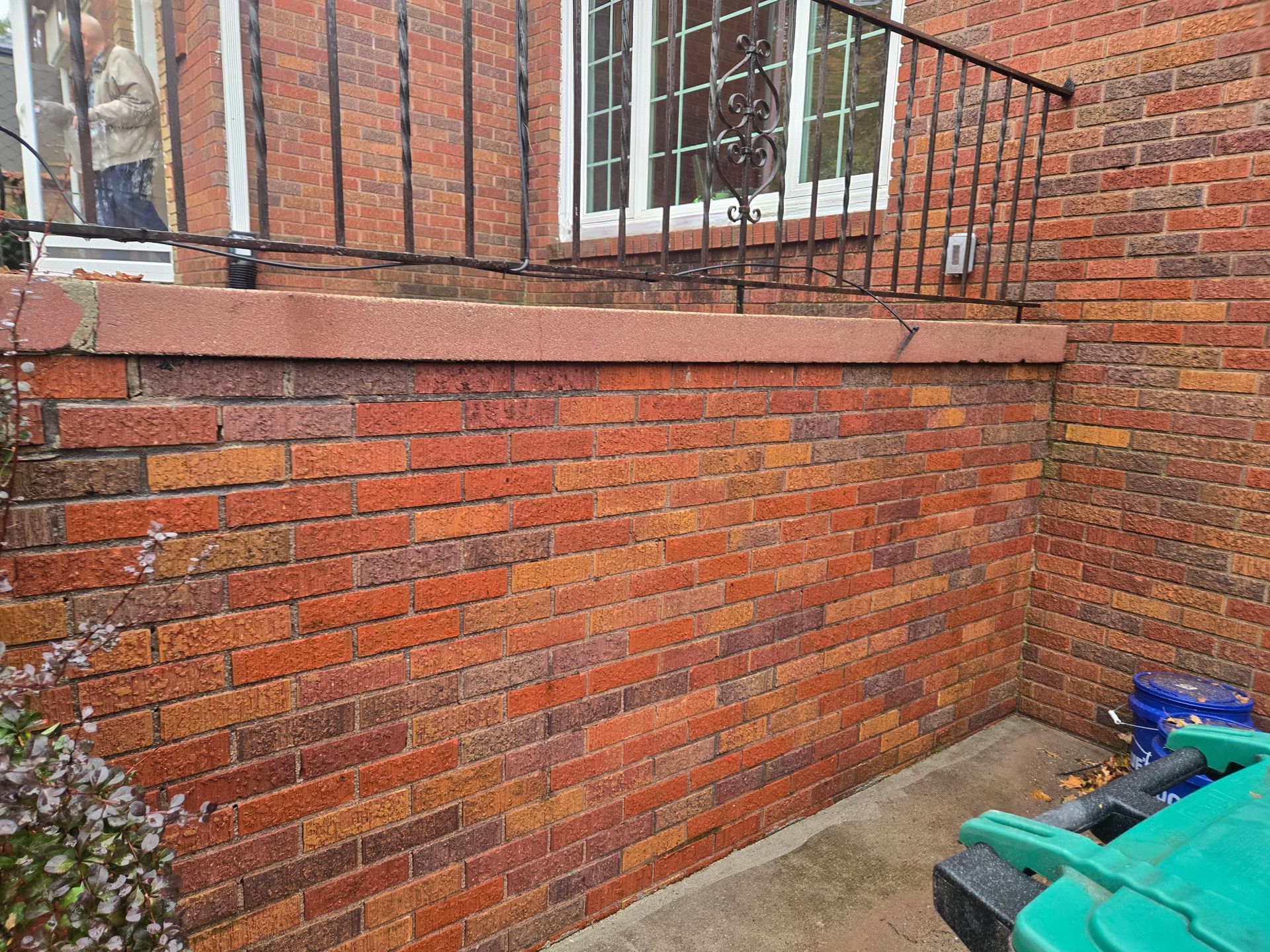 Residential brick wall