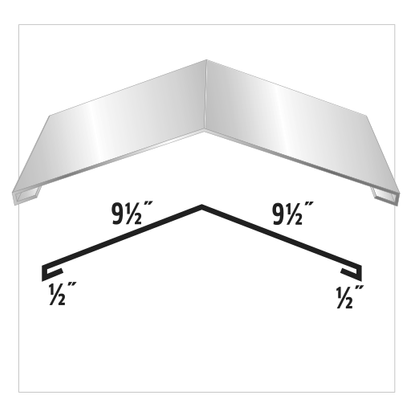 Silver metal flashing, 9.5