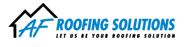 ATF Roofing Solutions logo with blue text and stylized roof icon, tagline “Let us be your roofing solution”