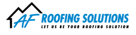 ATF Roofing Solutions logo with blue text and stylized roof icon, tagline &ldquo;Let us be your roofing solution&rdquo;
