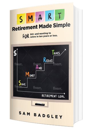 A book titled smart retirement made simple by sam badgley